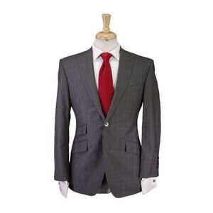 Richard James Gray Thin Striped 2-Btn Slim Fit Wool Suit 36S